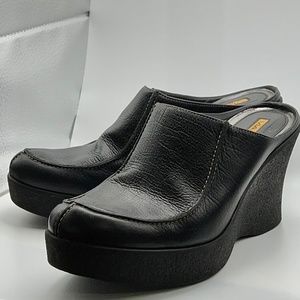 Via Spiga Black Platform Clogs US 7.5